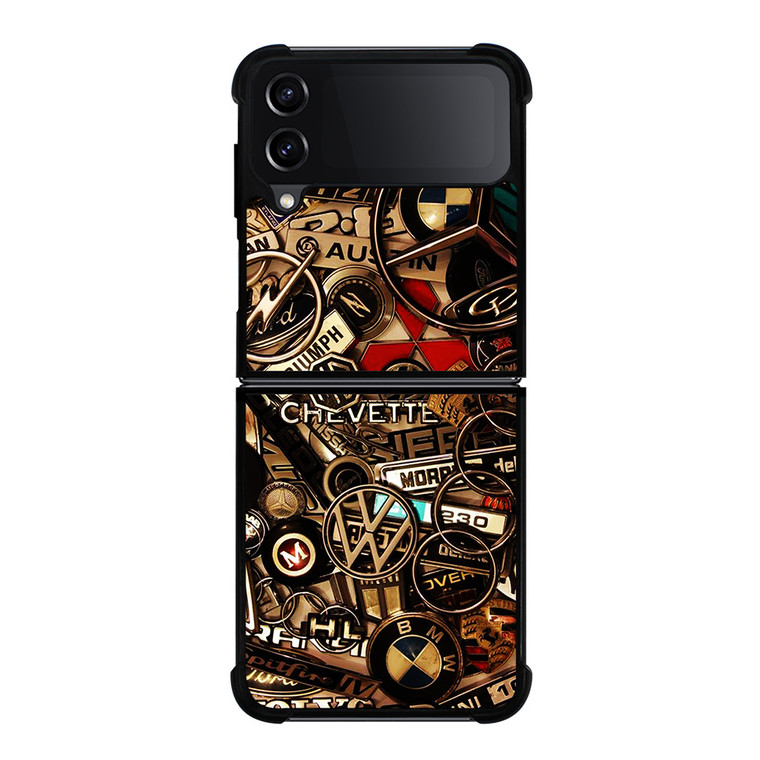 ALL CARS METAL LOGO Samsung Galaxy Z Flip 4 Case Cover