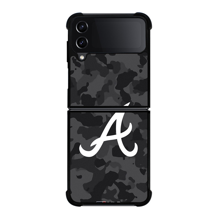 ATLANTA BRAVES BASEBALL BLACK CAMO Samsung Galaxy Z Flip 4 Case Cover