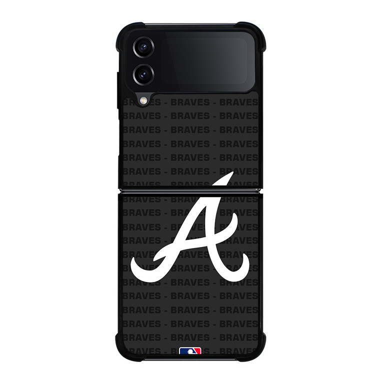ATLANTA BRAVES BASEBALL BLACK Samsung Galaxy Z Flip 4 Case Cover