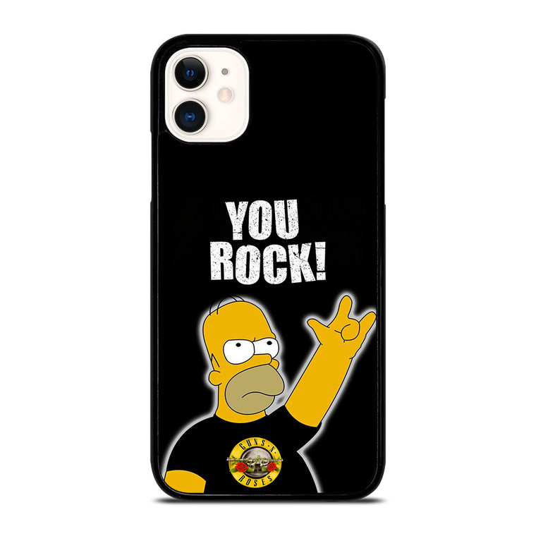 GUNS N ROSES ROCK HOMER SIMPSONS iPhone 11 Case Cover