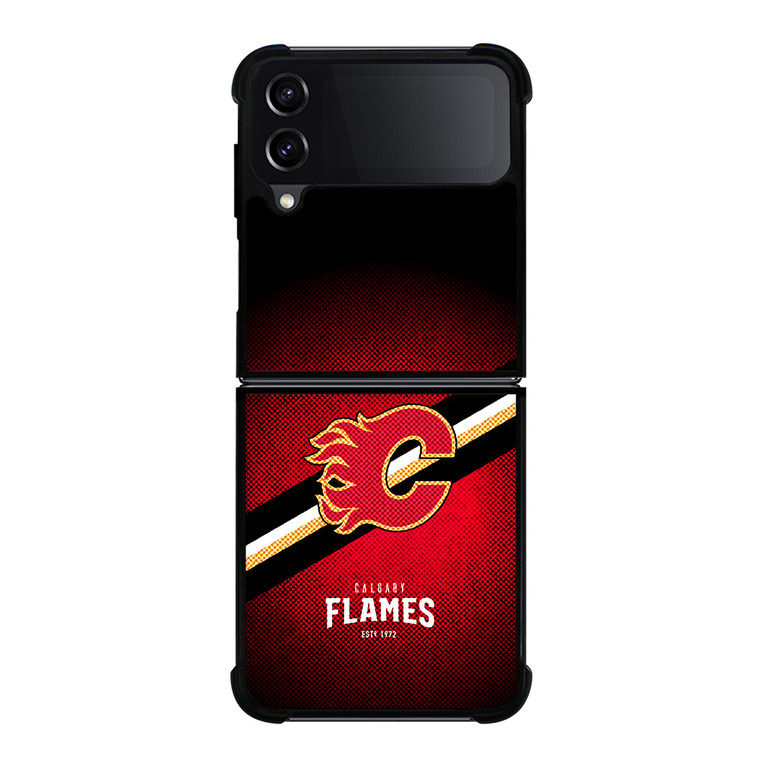 CALGARY FLAMES NHL HOCKEY Samsung Galaxy Z Flip 4 Case Cover