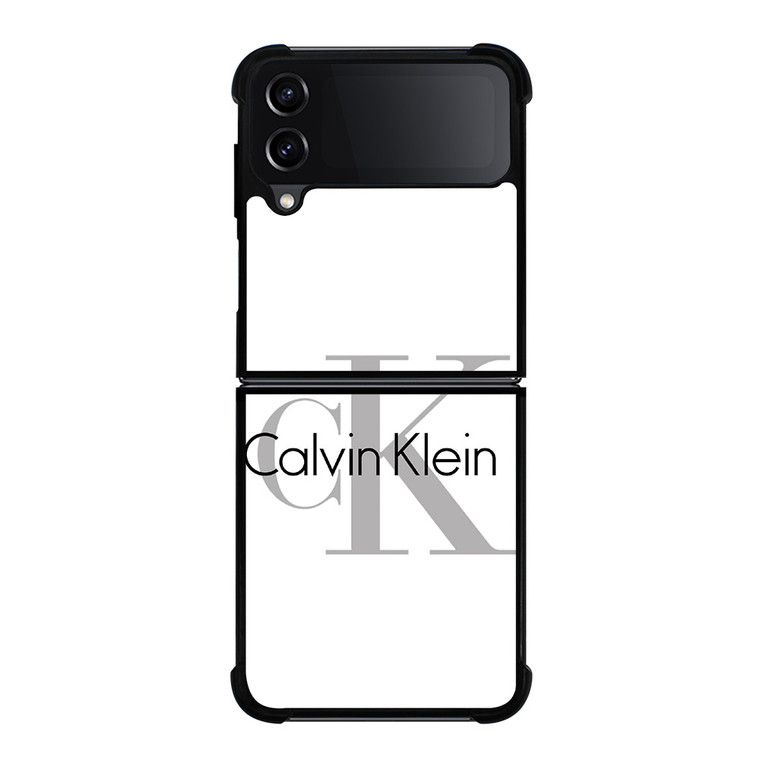 CALVIN KLEIN WHITE LOGO Samsung Galaxy Z Flip 4 Case Cover