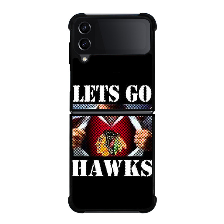 CHICAGO BLACKHAWKS NHL HOCKEY FANS Samsung Galaxy Z Flip 4 Case Cover