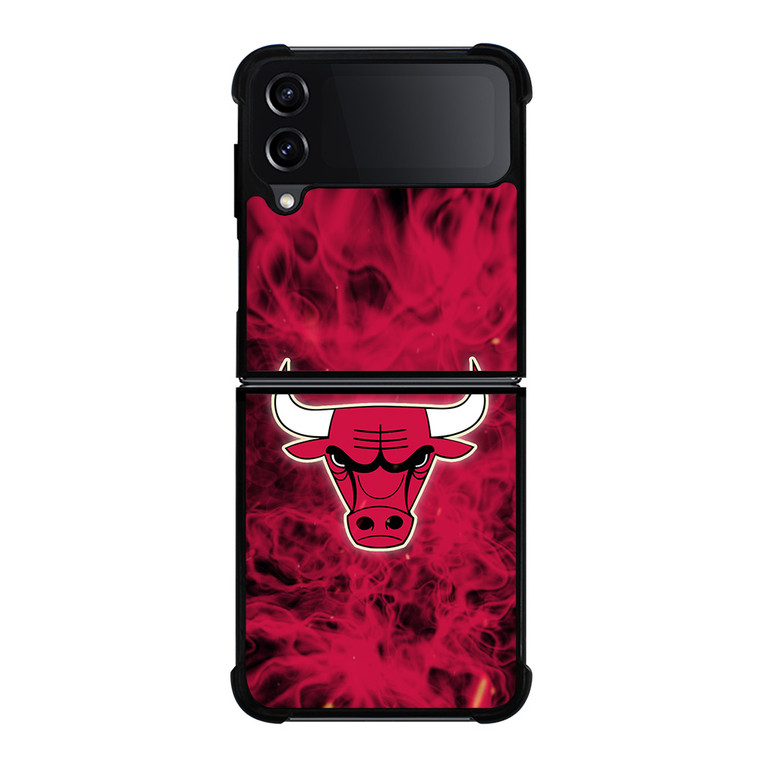 CHICAGO BULLS BASKETBALL NBA FIRE Samsung Galaxy Z Flip 4 Case Cover