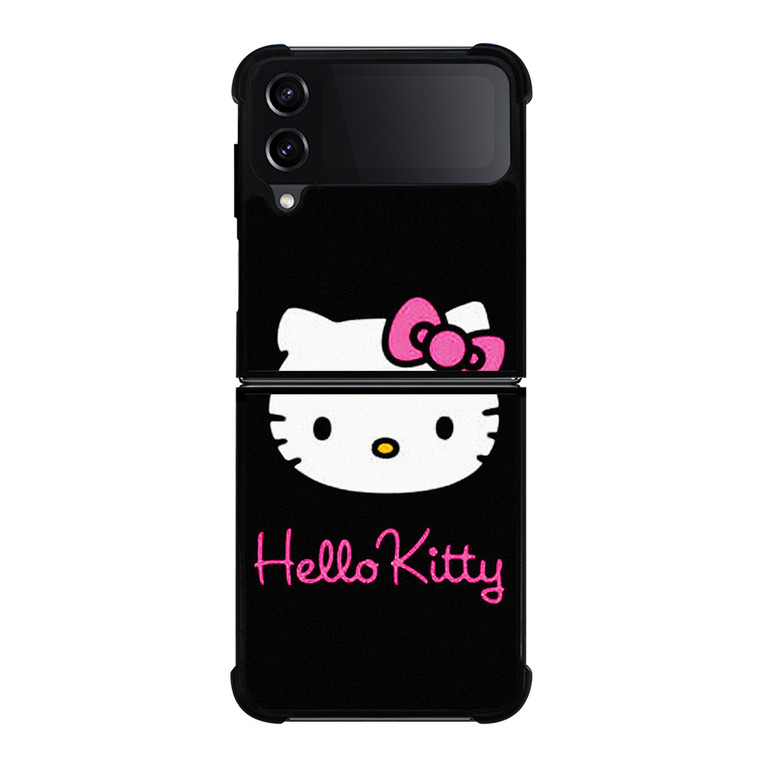 HELLO KITTY BLACK Samsung Galaxy Z Flip 4 Case Cover HELLO KITTY BLACK Samsung Galaxy Z Flip 4 Case Cover