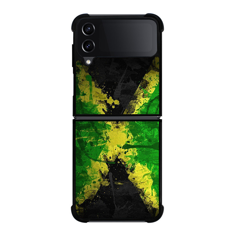 JAMAICAN FLAG SPLASH Samsung Galaxy Z Flip 4 Case Cover