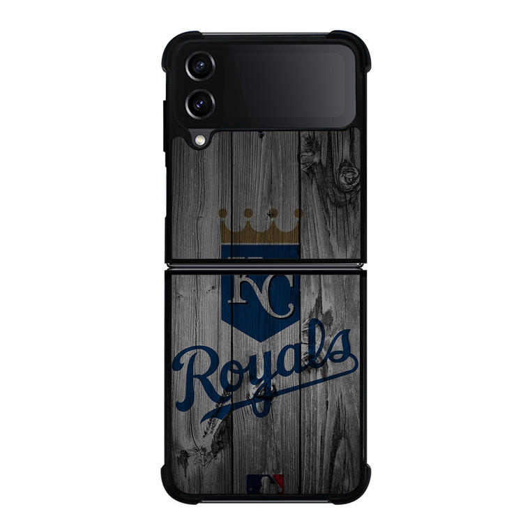 KANSAS CITY ROYALS BASEBALL MLB WOOD LOGO Samsung Galaxy Z Flip 4 Case Cover