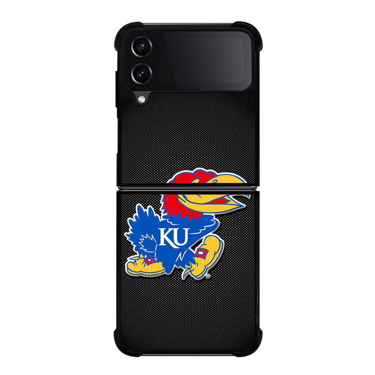 KANSAS JAYHAWKS LOGO CARBON Samsung Galaxy Z Flip 4 Case Cover