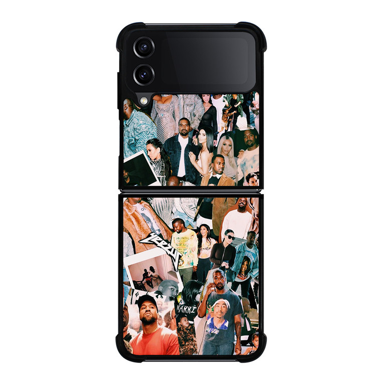 KANYE WEST RAPPER COLLAGE Samsung Galaxy Z Flip 4 Case Cover