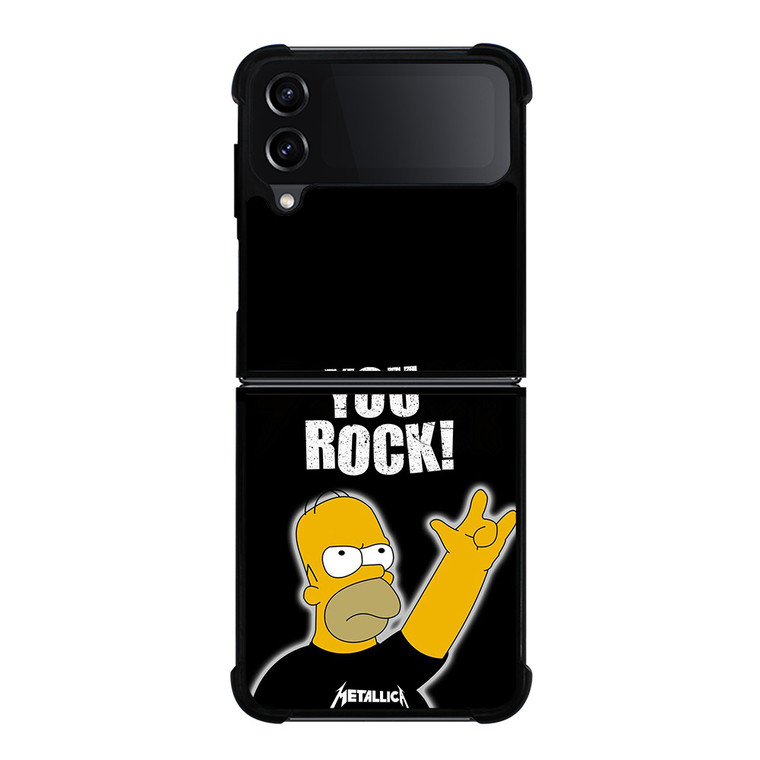 METALLICA ROCK HOMER SIMPSONS Samsung Galaxy Z Flip 4 Case Cover