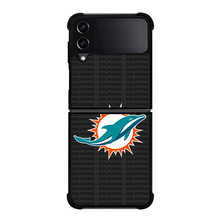 MIAMI DOLPHINS FOOTBALL TEXT Samsung Galaxy Z Flip 4 Case Cover