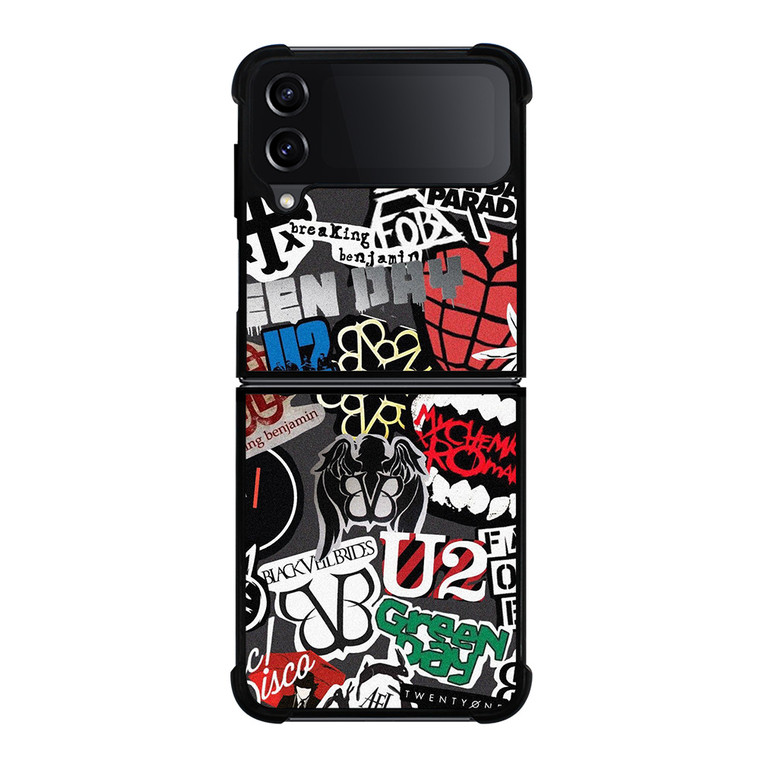 PUNK ROCK BAND COLLAGE Samsung Galaxy Z Flip 4 Case Cover