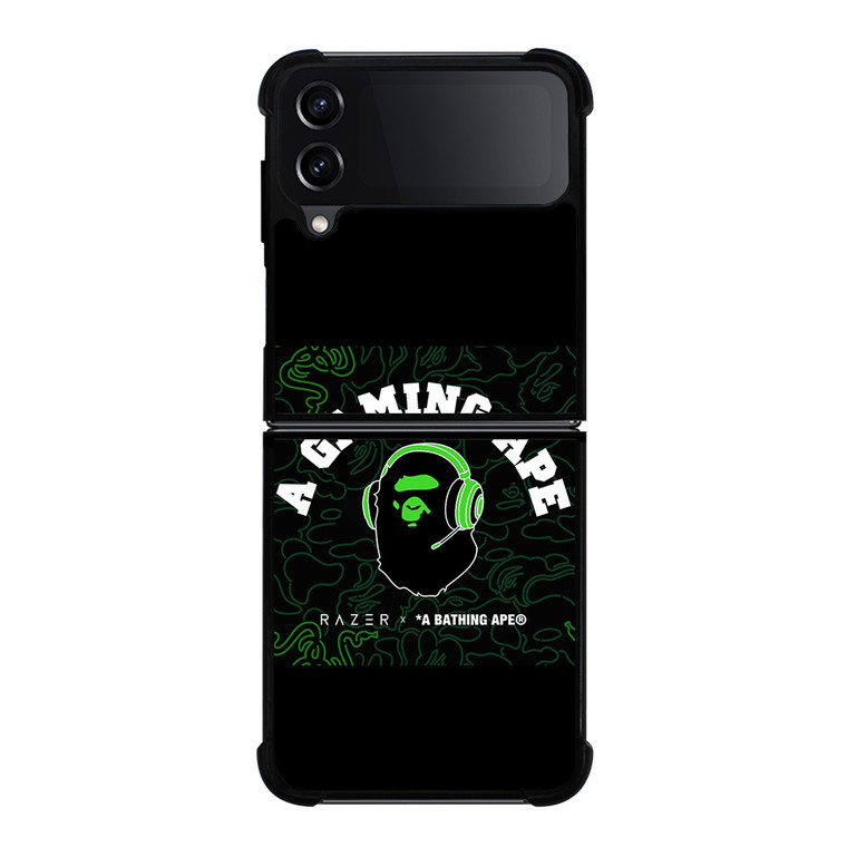 RAZER X BAPE A GAMING APE Samsung Galaxy Z Flip 4 Case Cover