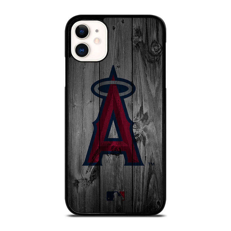 LOS ANGELES ANGELS BASEBALL MLB WOOD LOGO iPhone 11 Case Cover