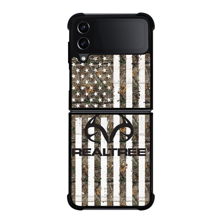 REALTREE AMERICAN FLAG LOGO Samsung Galaxy Z Flip 4 Case Cover