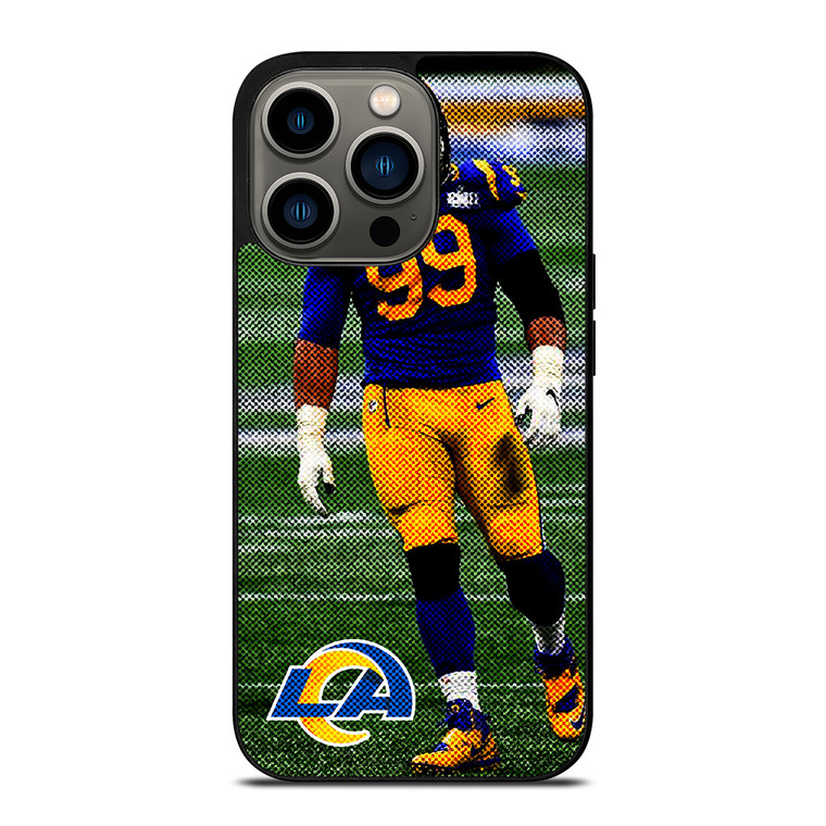 AARON DONALD 99 LOS ANGELES RAMS NFL FOOTBALL 2 iPhone 13 Pro Case Cover