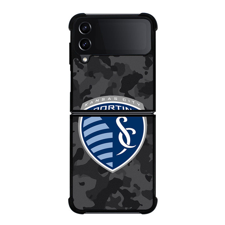 SPORTING KANSAS CITY MLS BLACK CAMO Samsung Galaxy Z Flip 4 Case Cover
