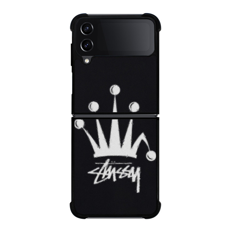 STUSSY FUZZY REGAL CROWN Samsung Galaxy Z Flip 4 Case Cover