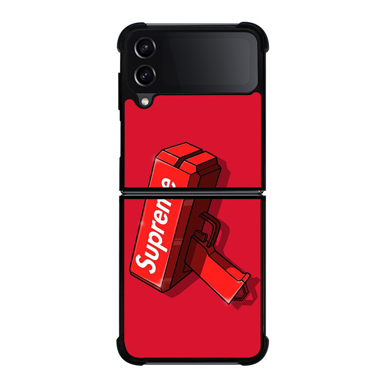 SUPREME MONEY GUN Samsung Galaxy Z Flip 4 Case Cover SUPREME MONEY GUN Samsung Galaxy Z Flip 4 Case Cover