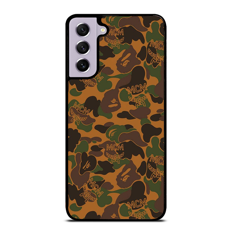 BAPE X MCM WORLDWIDE Samsung Galaxy S21 FE Case Cover