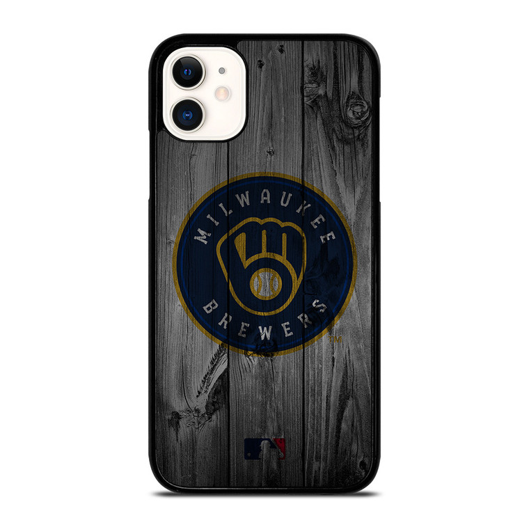 MILWAUKEE BREWERS BASEBALL MLB WOOD LOGO iPhone 11 Case Cover