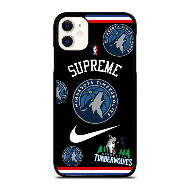 MINNESOTA TIMBERWOLVES NBA X SUPREME NIKE iPhone 11 Case Cover