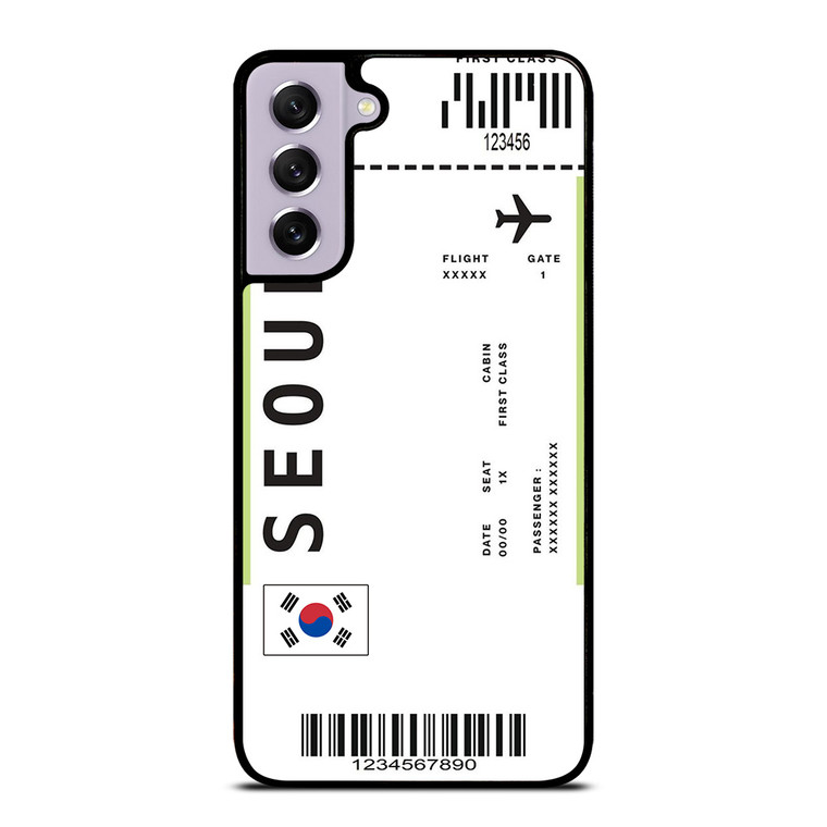 FLIGHT TICKETS SEOUL SOUTH KOREA Samsung Galaxy S21 FE Case Cover