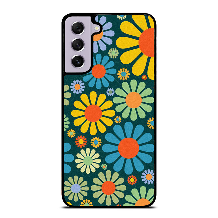 HIPPIE FLOWER PATTERN Samsung Galaxy S21 FE Case Cover