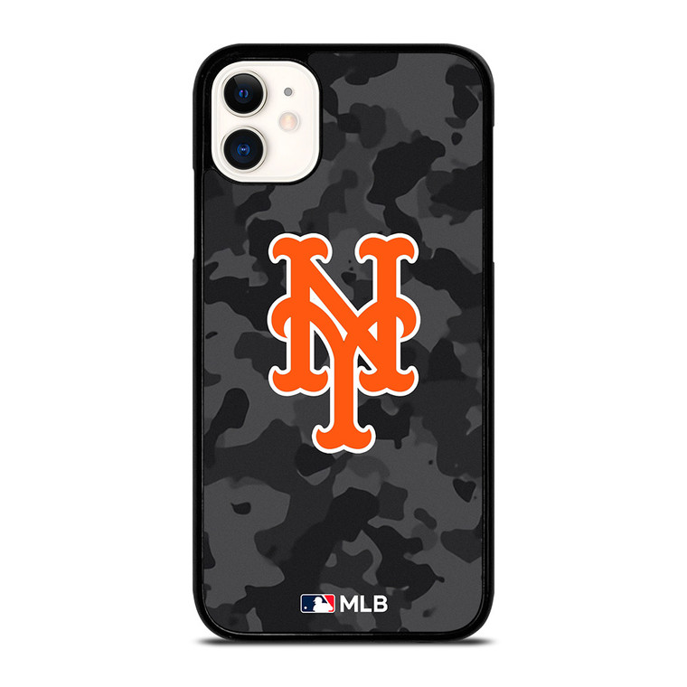 NEW YORK METS BASEBALL BLACK CAMO iPhone 11 Case Cover