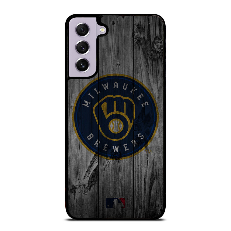 MILWAUKEE BREWERS BASEBALL MLB WOOD LOGO Samsung Galaxy S21 FE Case Cover