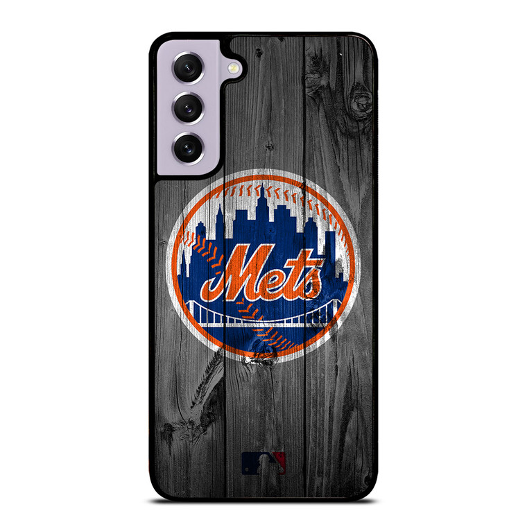 NEW YORK METS BASEBALL MLB WOOD LOGO Samsung Galaxy S21 FE Case Cover