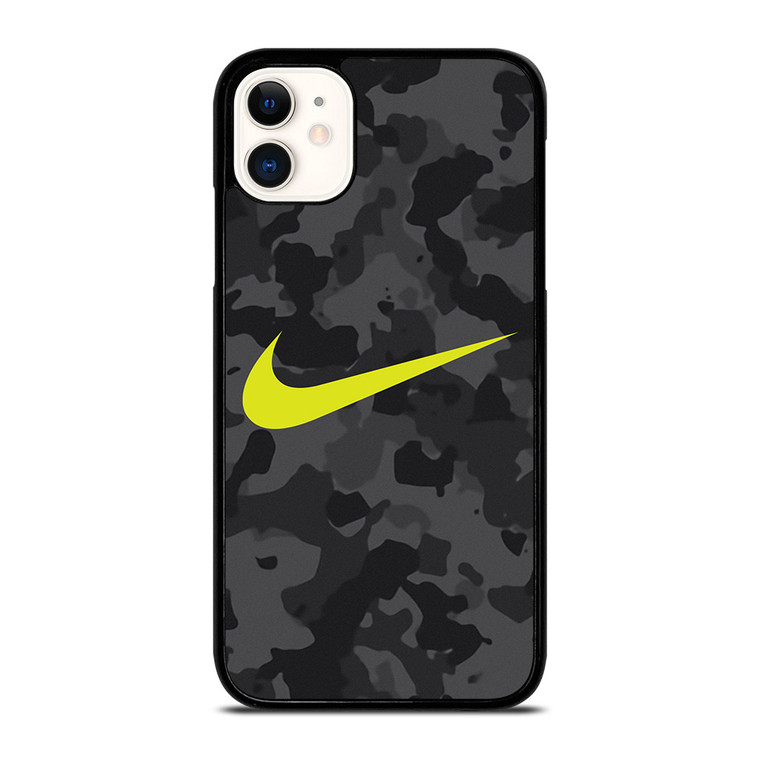 NIKE SWOOSH BLACK CAMO iPhone 11 Case Cover
