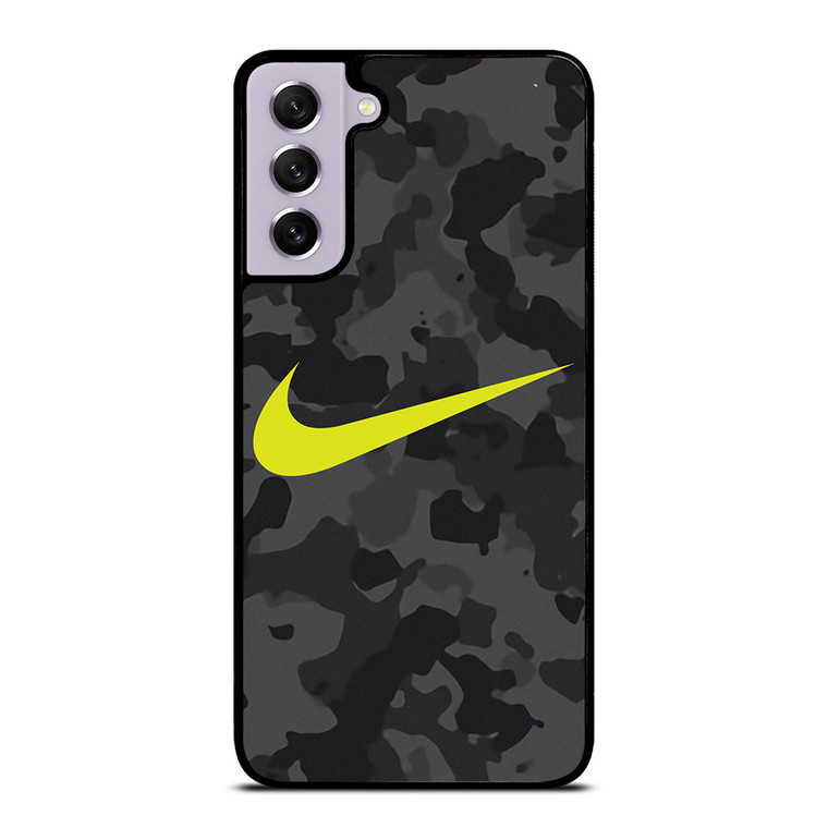 NIKE SWOOSH BLACK CAMO Samsung Galaxy S21 FE Case Cover