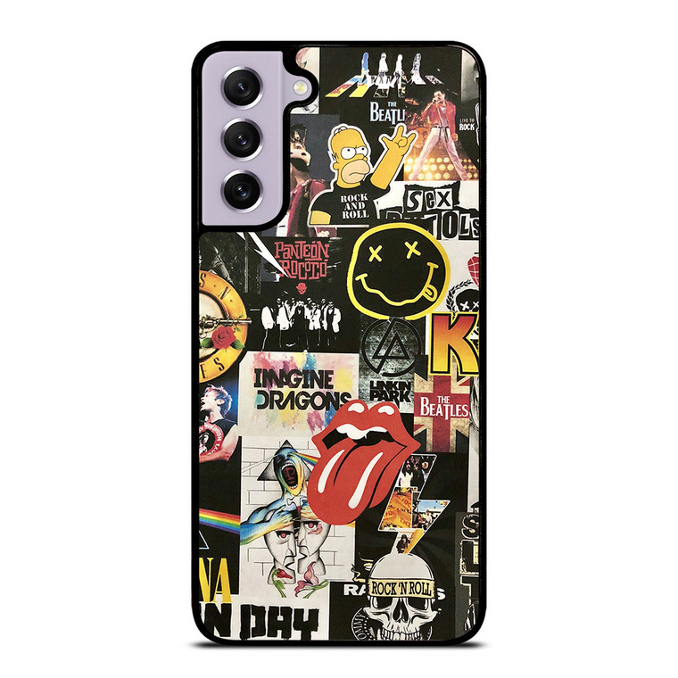 ROCK AND ROLL BAND COLLAGE Samsung Galaxy S21 FE Case Cover