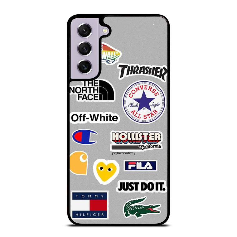 SKATEBOARD BRAND STICKER COLLAGE Samsung Galaxy S21 FE Case Cover