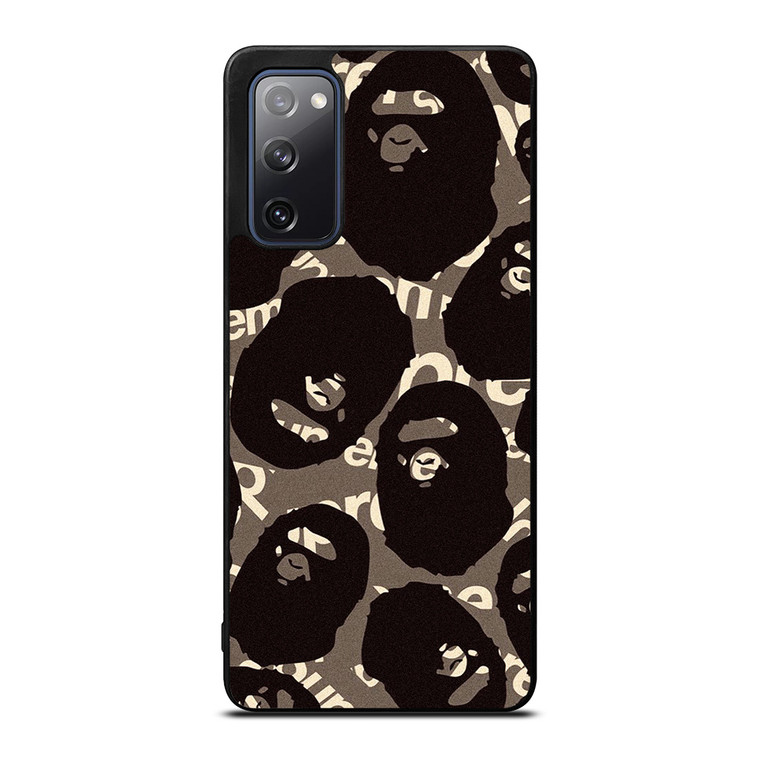 A BATHING APE SUPREME BLACK Samsung Galaxy S20 FE Case Cover