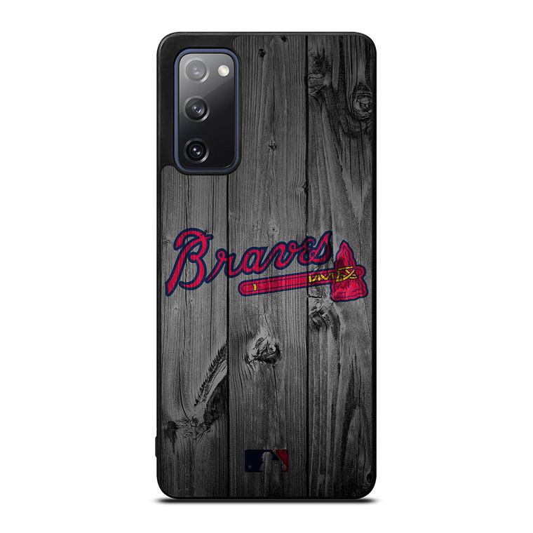 ATLANTA BRAVES BASEBALL MLB WOOD LOGO Samsung Galaxy S20 FE Case Cover