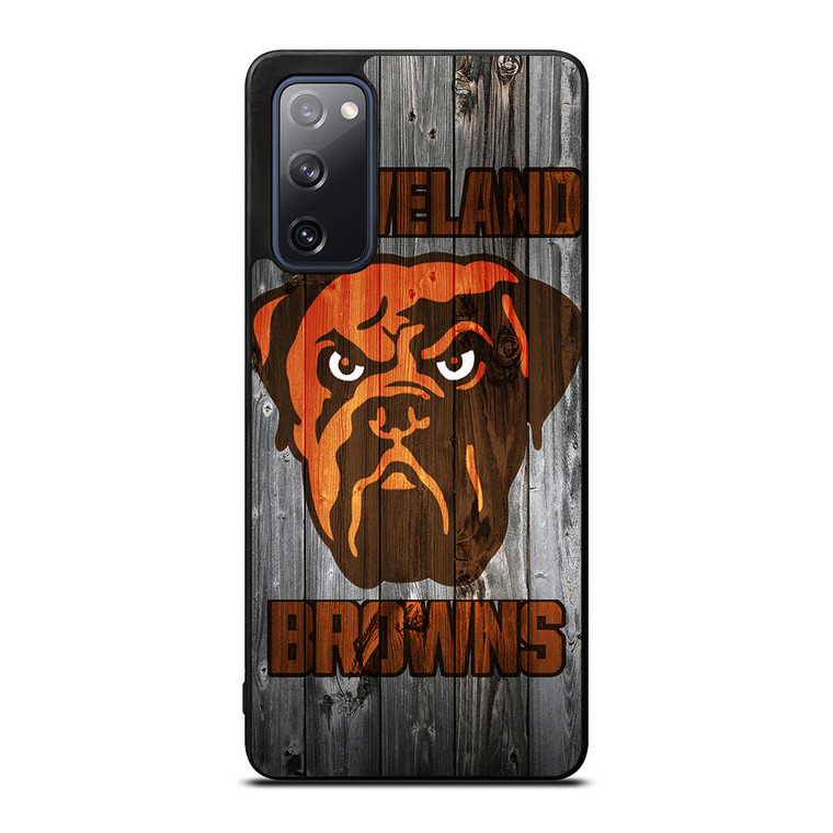 CLEVELAND BROWNS NFL FOOTBALL WOODEN LOGO Samsung Galaxy S20 FE Case Cover