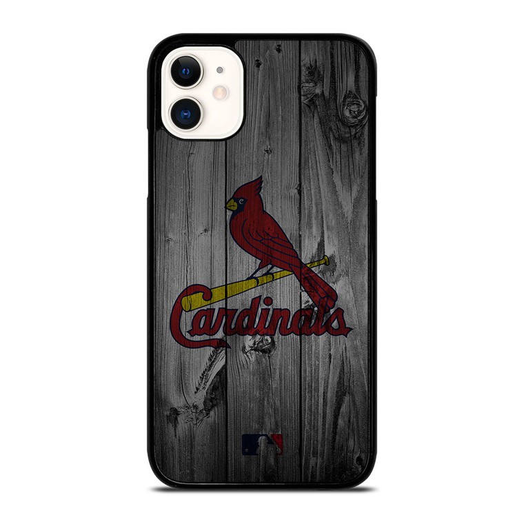 SAINT LOUIS CARDINALS BASEBALL MLB WOOD LOGO iPhone 11 Case Cover