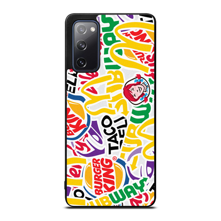 FAST FOOD BRAND STICKER BOMB Samsung Galaxy S20 FE Case Cover