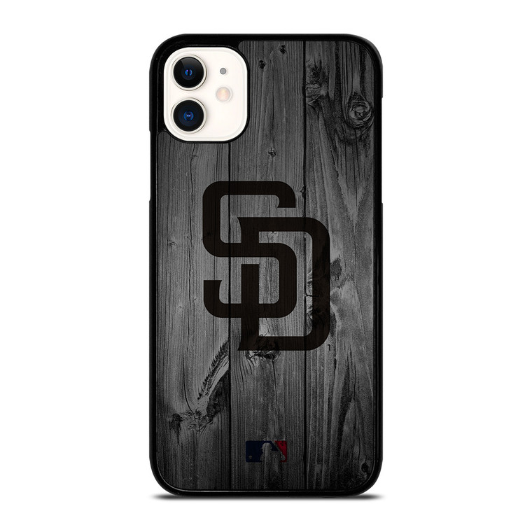 SAN DIEGO PADRES BASEBALL MLB WOOD LOGO iPhone 11 Case Cover
