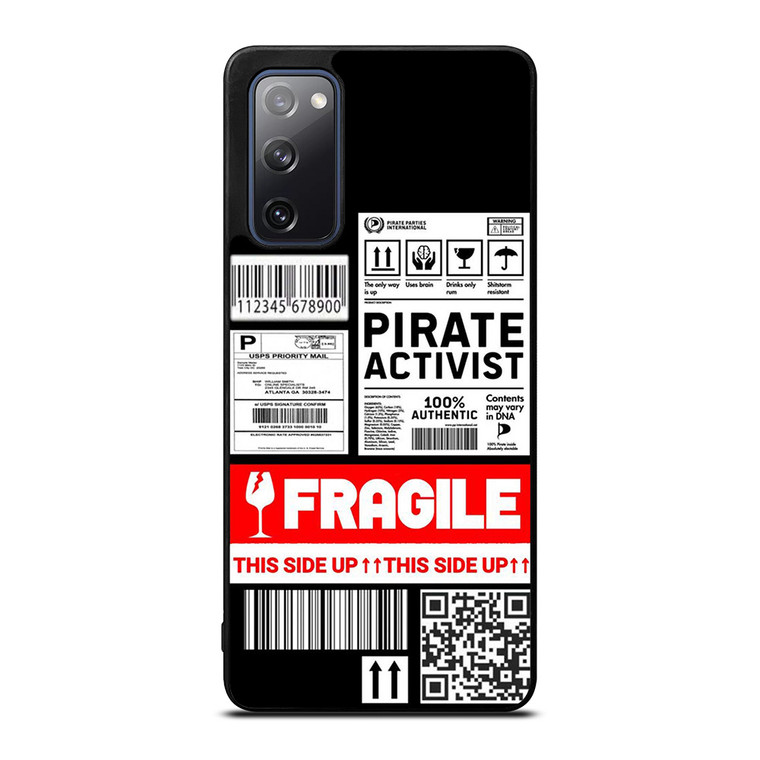 FRAGILE STAMP BARCODE LABELS Samsung Galaxy S20 FE Case Cover