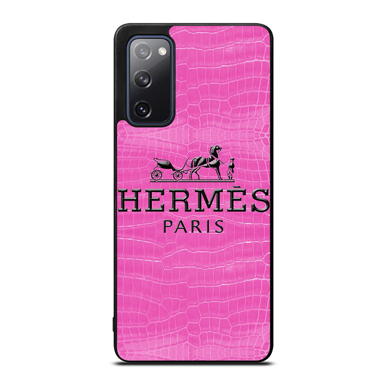 HERMES PARIS PINK LEATHER Samsung Galaxy S20 FE Case Cover