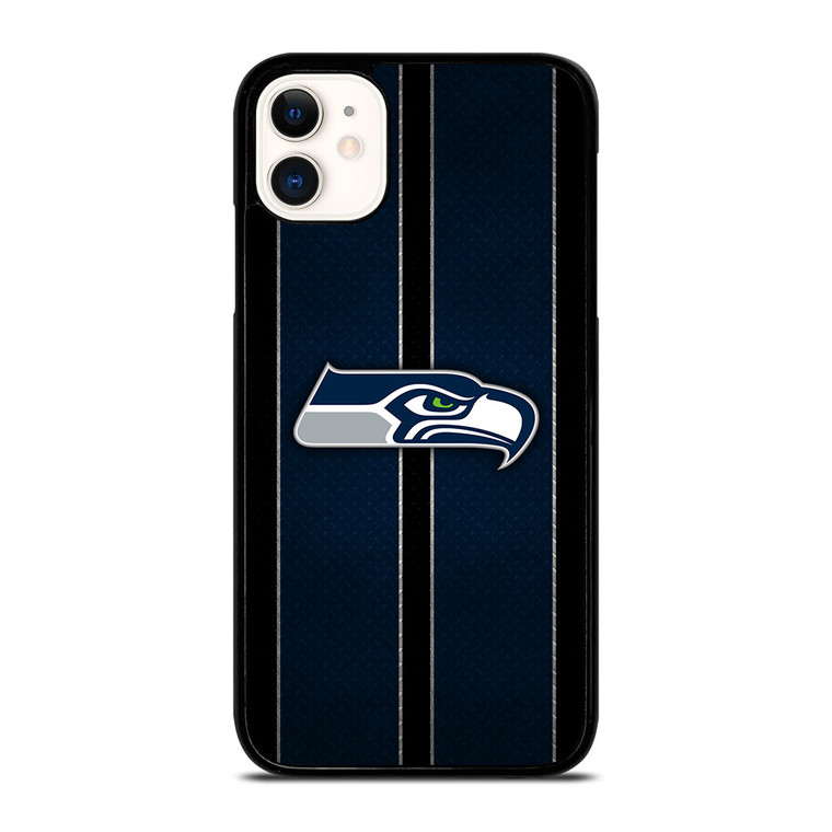 SEATTLE SEAHAWKS NFL METAL STRIPE iPhone 11 Case Cover