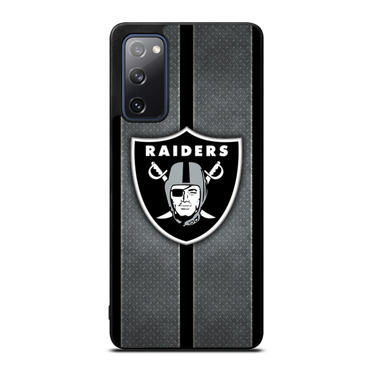 LAS VEGAS RAIDERS NFL METAL STRIPE Samsung Galaxy S20 FE Case Cover