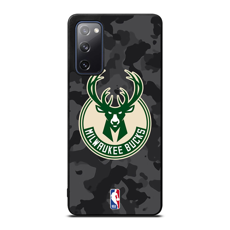 MILWAUKEE BUCKS BLACK CAMO Samsung Galaxy S20 FE Case Cover