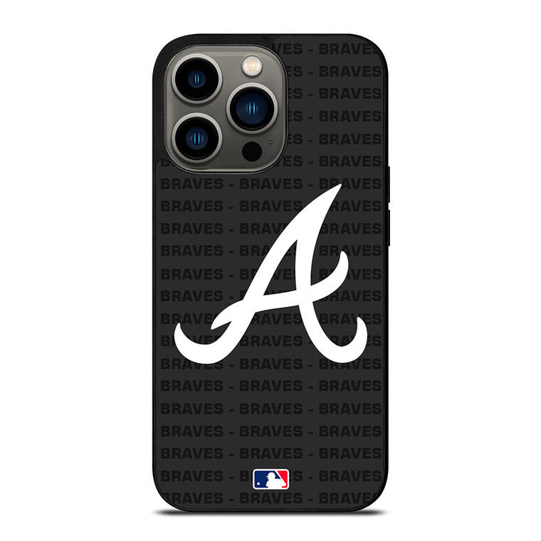 ATLANTA BRAVES BASEBALL BLACK iPhone 13 Pro Case Cover