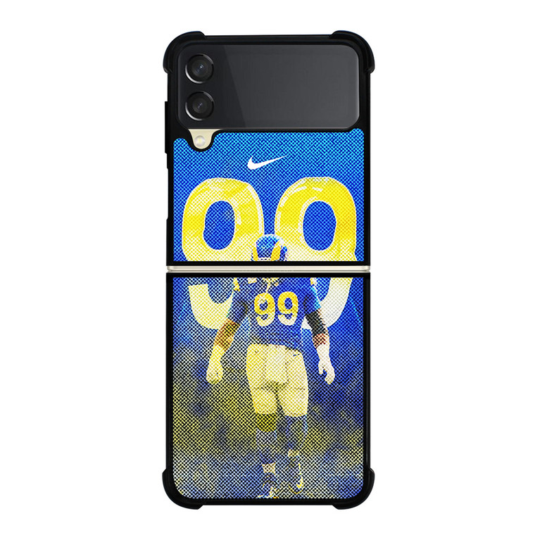 AARON DONALD 99 LOS ANGELES RAMS NFL FOOTBALL Samsung Galaxy Z Flip 3 Case Cover