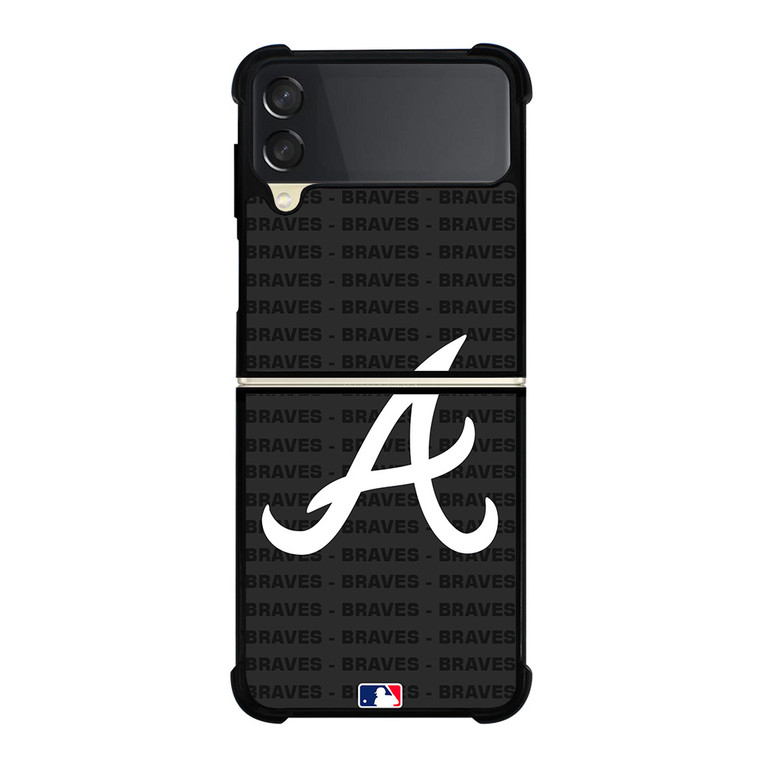 ATLANTA BRAVES BASEBALL BLACK Samsung Galaxy Z Flip 3 Case Cover