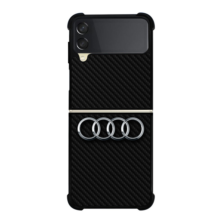 AUDI MOTOR CARBON FIBER Samsung Galaxy Z Flip 3 Case Cover AUDI MOTOR CARBON FIBER Samsung Galaxy Z Flip 3 Case Cover